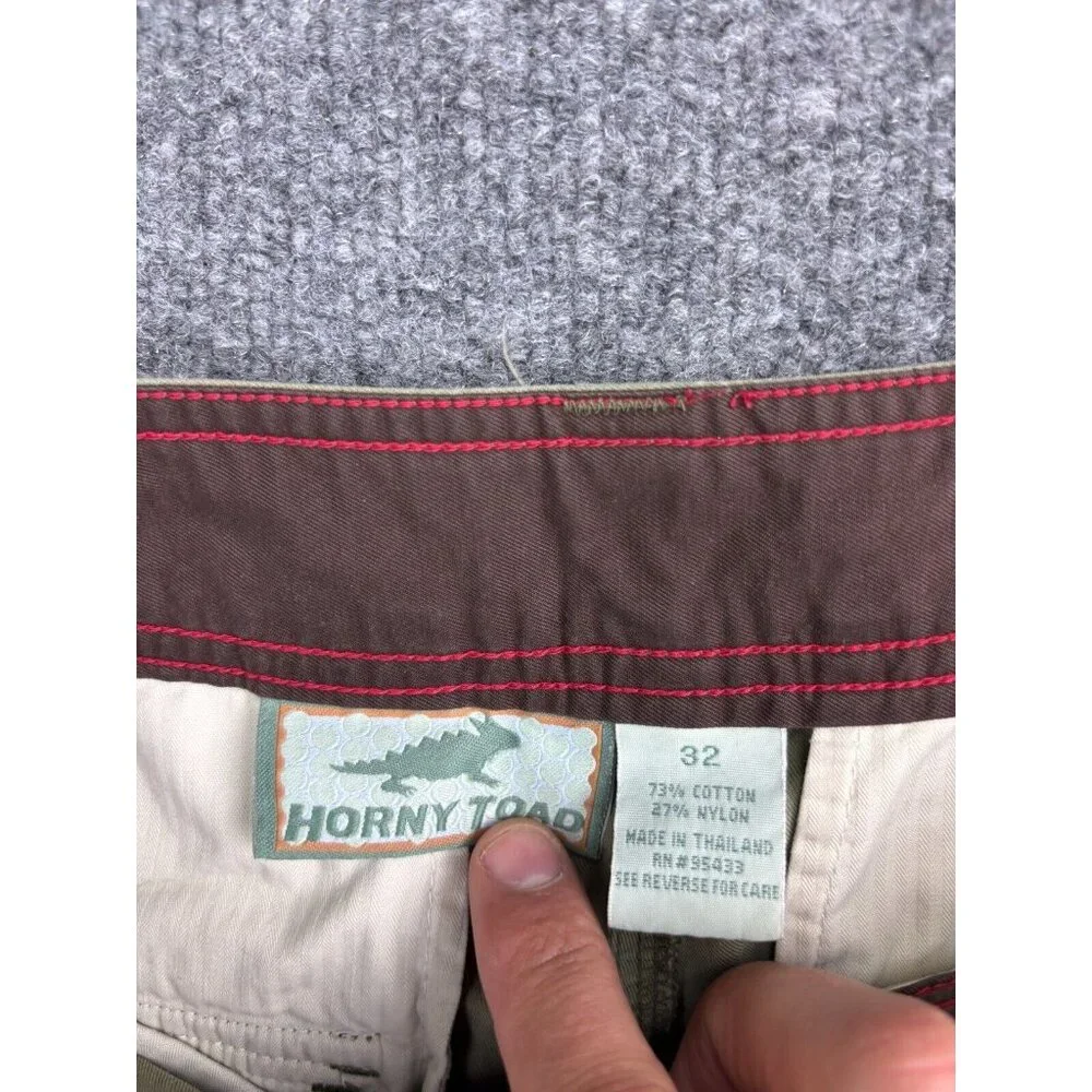 Horny Toad Cargo Shorts Men's 32 Green‎ Hiking Gorpcore Trail